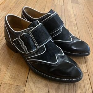 John Fluevog Sea Angels Carus Contrast Buckled Loafer -- Size 7.5 Women's